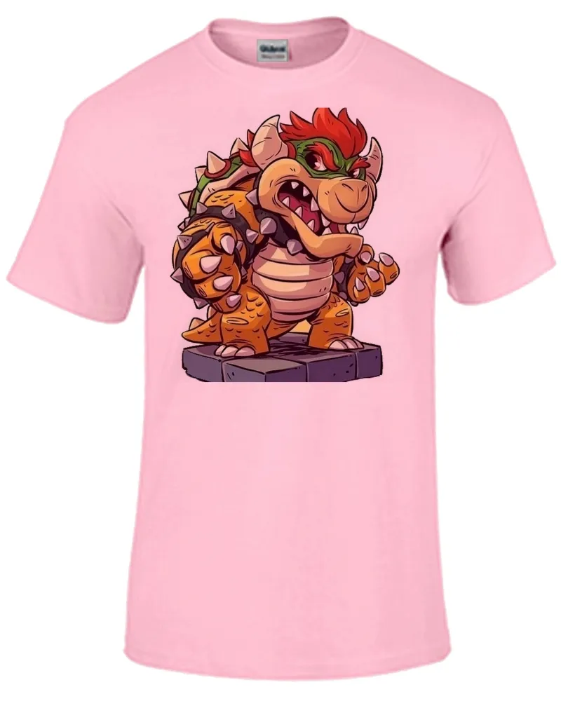 Baby look blusa feminina ou Camiseta Bowser Mario bros vilão dinossauro