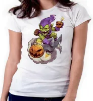 Baby look blusa feminina ou Camiseta Duende verde homem aranha vilão - Foto 4