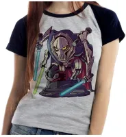 Baby look blusa feminina ou Camiseta General Grievous star wars - Foto 4