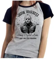Baby look blusa feminina ou Camiseta Jason sexta feira 13 terror - Foto 4