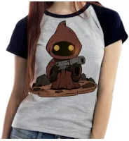 Baby look blusa feminina ou Camiseta Jawas Tatooine star wars - Foto 3