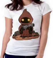 Baby look blusa feminina ou Camiseta Jawas Tatooine star wars - Foto 4