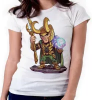 Baby look blusa feminina ou Camiseta Loki vilão vingadores e thor - Foto 3