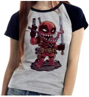Baby look blusa feminina ou Camiseta venom deadpool homem aranha - Foto 4