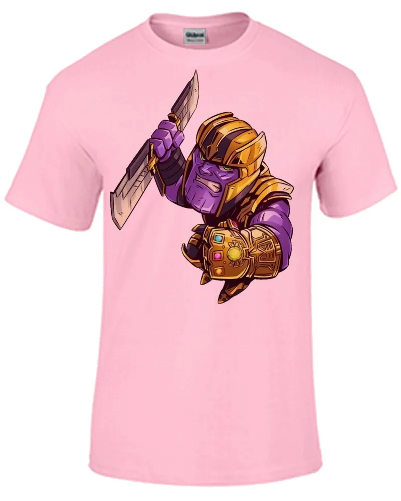 Baby look blusa feminina ou Camiseta Thanos vilão vingadores espada