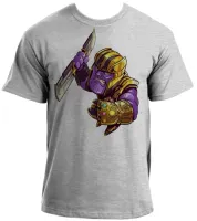 Baby look blusa feminina ou Camiseta Thanos vilão vingadores espada - Foto 2