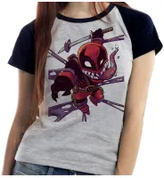 Baby look blusa feminina ou Camiseta Venom deadpool desenho - Foto 4