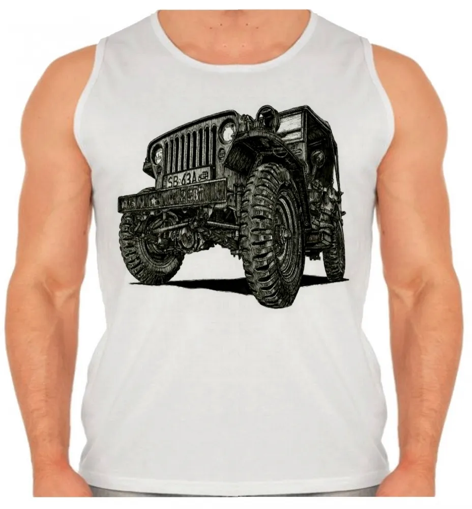 Camiseta Regata adulto ou infantil Jeep Willys off road jipeiro estilo vida Imagem