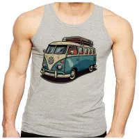 Camiseta Regata adulto ou infantil Kombi carro antigo classico - Foto 2