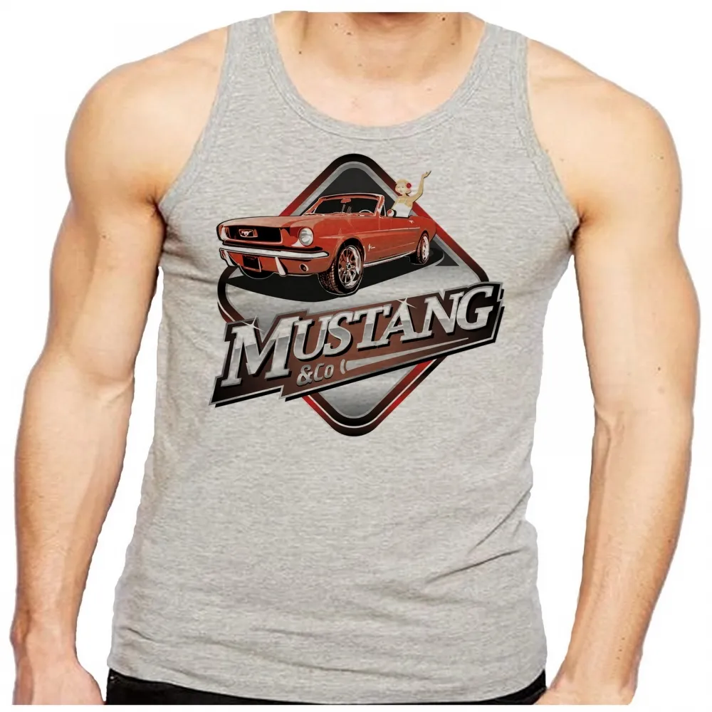 Camiseta Regata adulto ou infantil Mustang carro antigo anos 60 Imagem