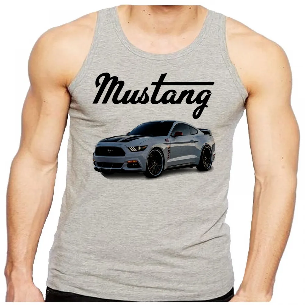 Camiseta Regata adulto ou infantil Mustang carro muscle car