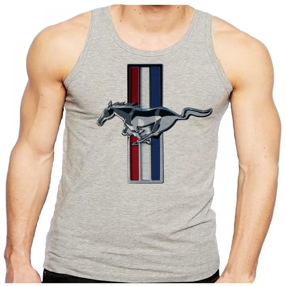 Camiseta Regata adulto ou infantil Mustang cavalo de raça americano Imagem