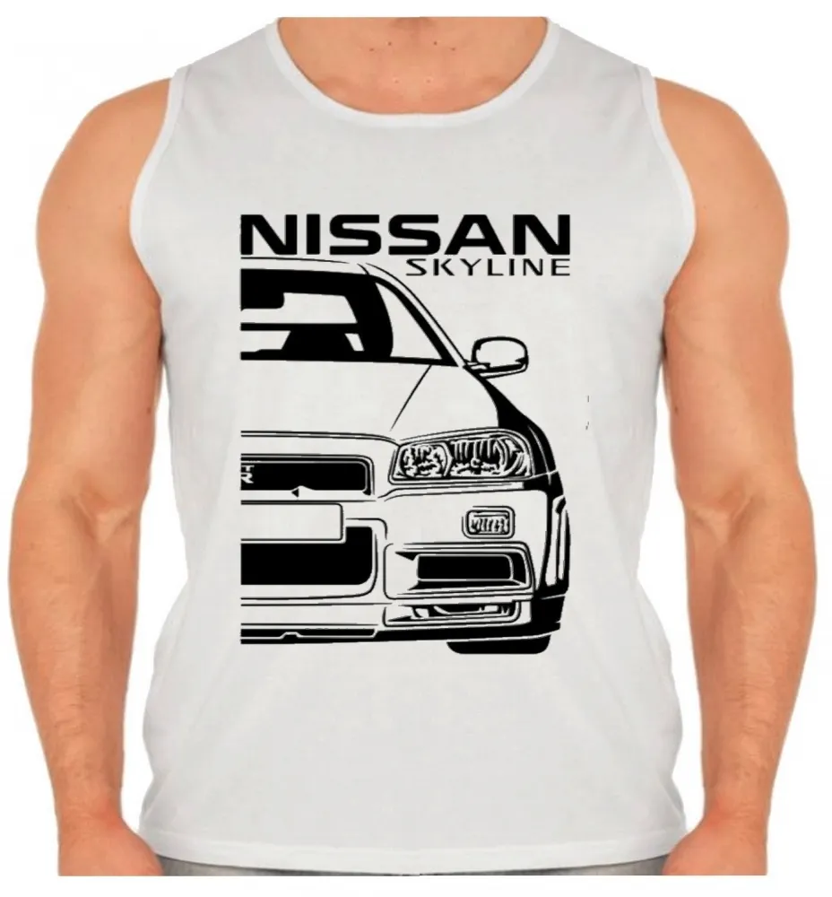 Camiseta Regata adulto ou infantil Nissan Skyline gtr5 top Imagem