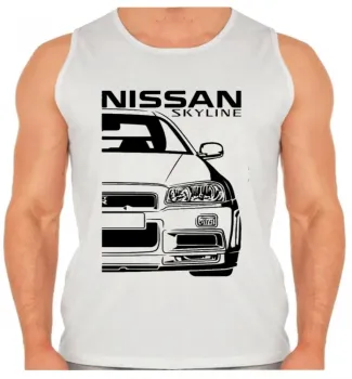 Camiseta Regata adulto ou infantil Nissan Skyline gtr5 top