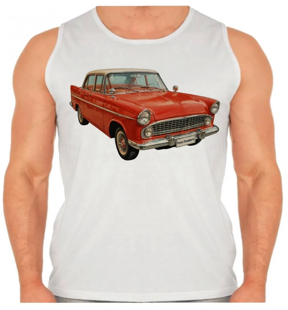 Camiseta Regata adulto ou infantil Simca Chambord carro antigo Imagem