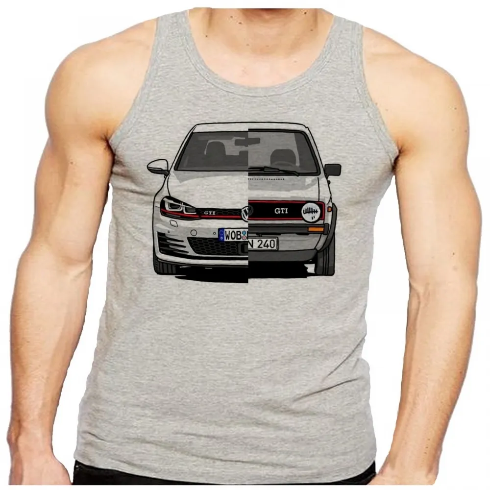 Camiseta Regata adulto ou infantil Volkswagen golf gti antigo e novo Imagem
