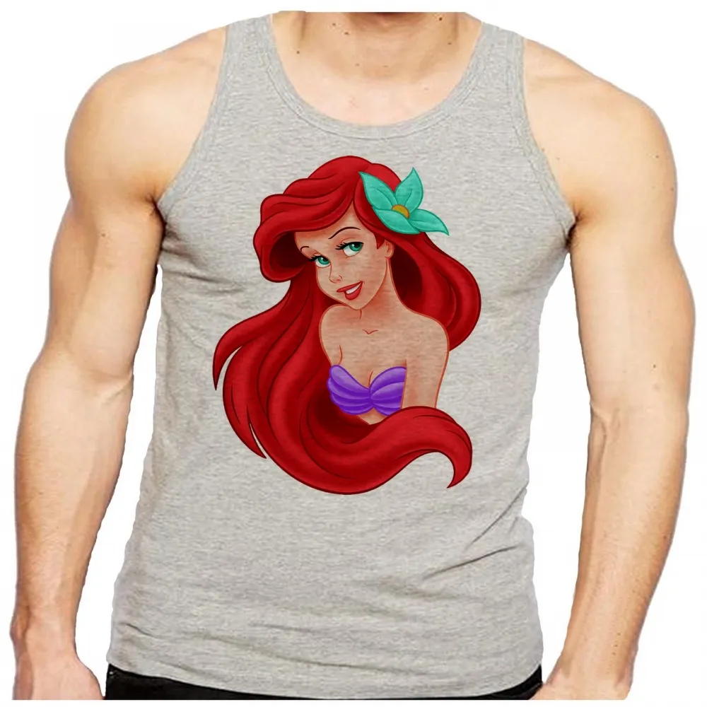 Camiseta Regata adulto ou infantil Ariel pequena sereia princesa