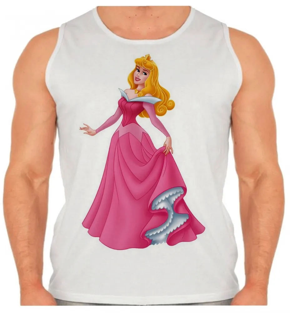 Camiseta Regata adulto ou infantil Aurora bela adormecida princesa
