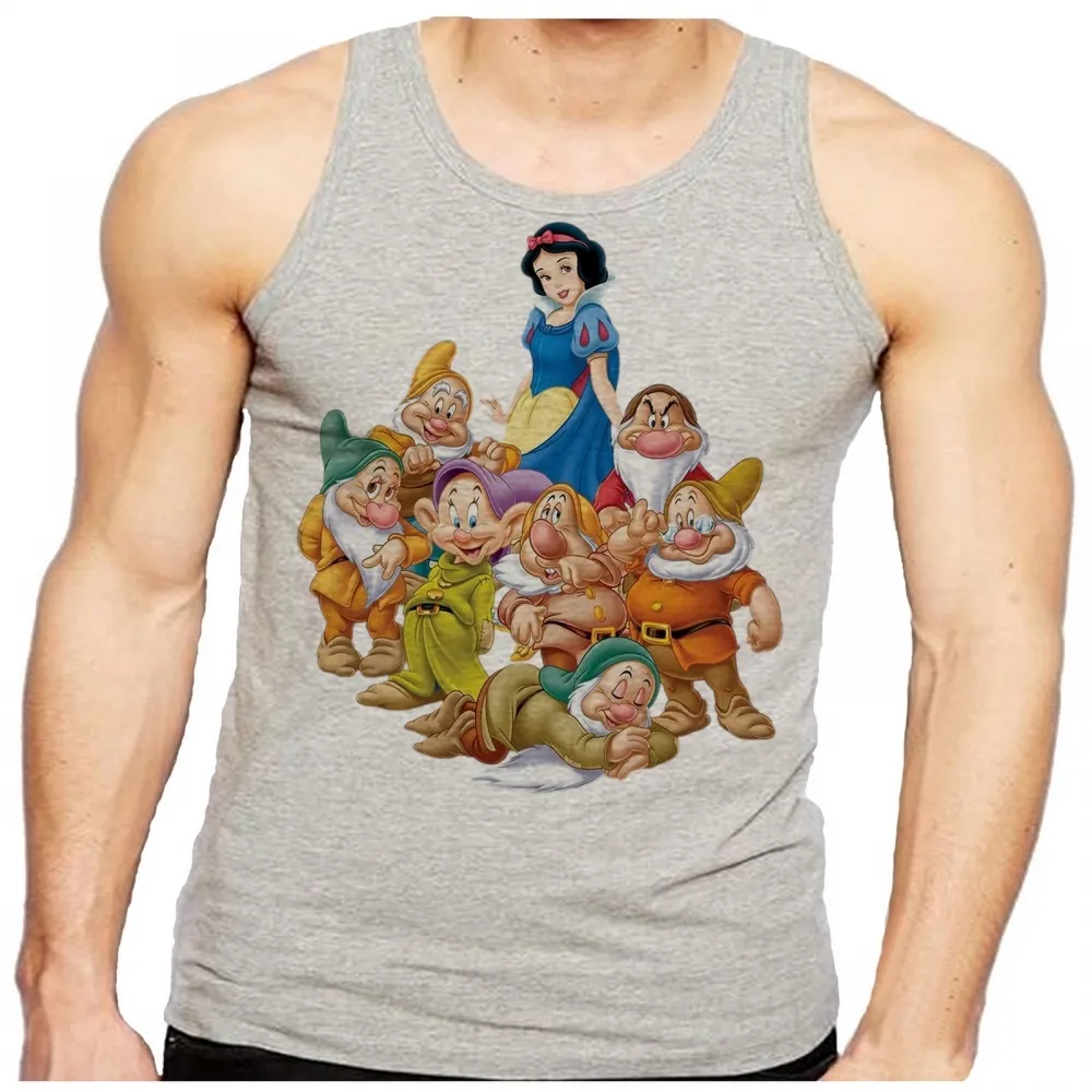 Camiseta Regata adulto ou infantil Branca de neve 7 anões Imagem
