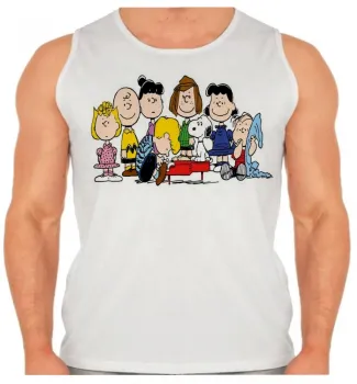 Camiseta Regata adulto ou infantil Charlie brow snoopy turma - Foto 2