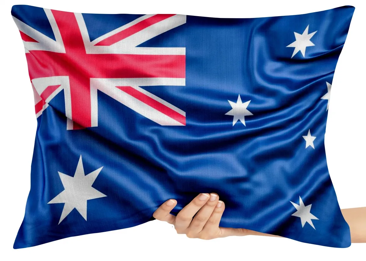 Almofada Gigante para sofá puff sala bandeira Austrália oceania