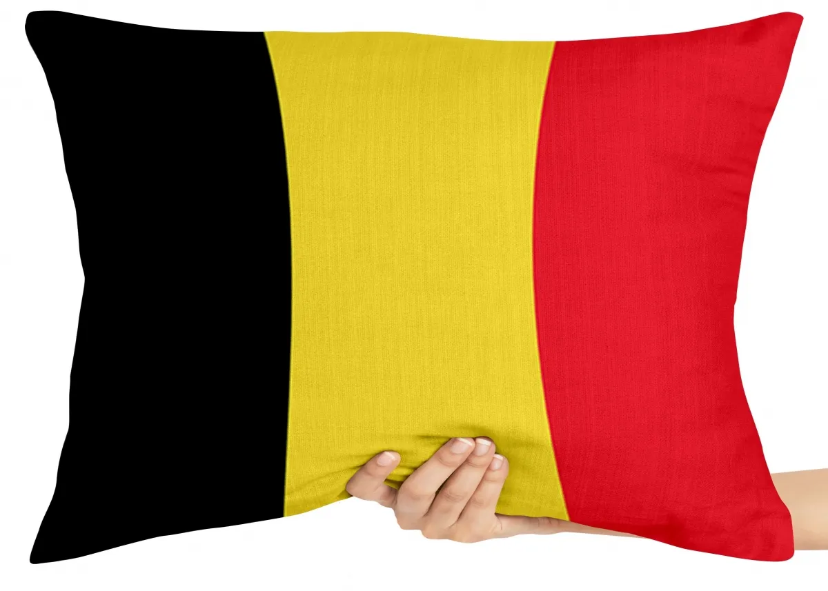 Almofada Gigante para sofá puff sala bandeira Bélgica europa
