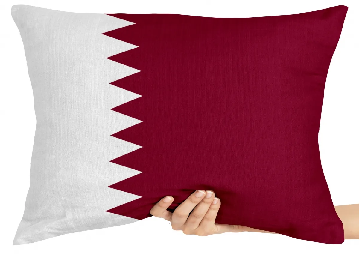 Almofada Gigante para sofá puff sala bandeira Catar Oriente médio Imagem