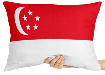 Almofada Gigante para sofá puff sala bandeira Cingapura Singapura