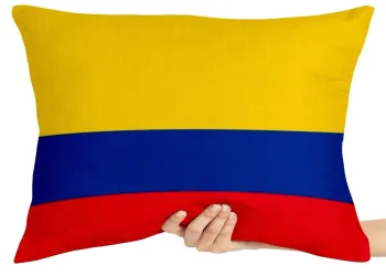 Almofada Gigante para sofá puff sala bandeira Colômbia america latina