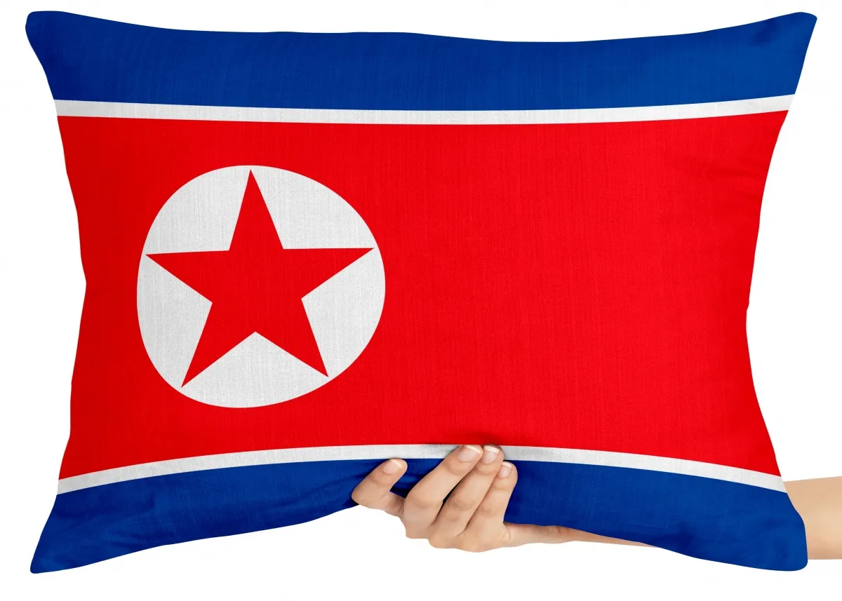Almofada Gigante para sofá puff sala bandeira Coreia do Norte Imagem