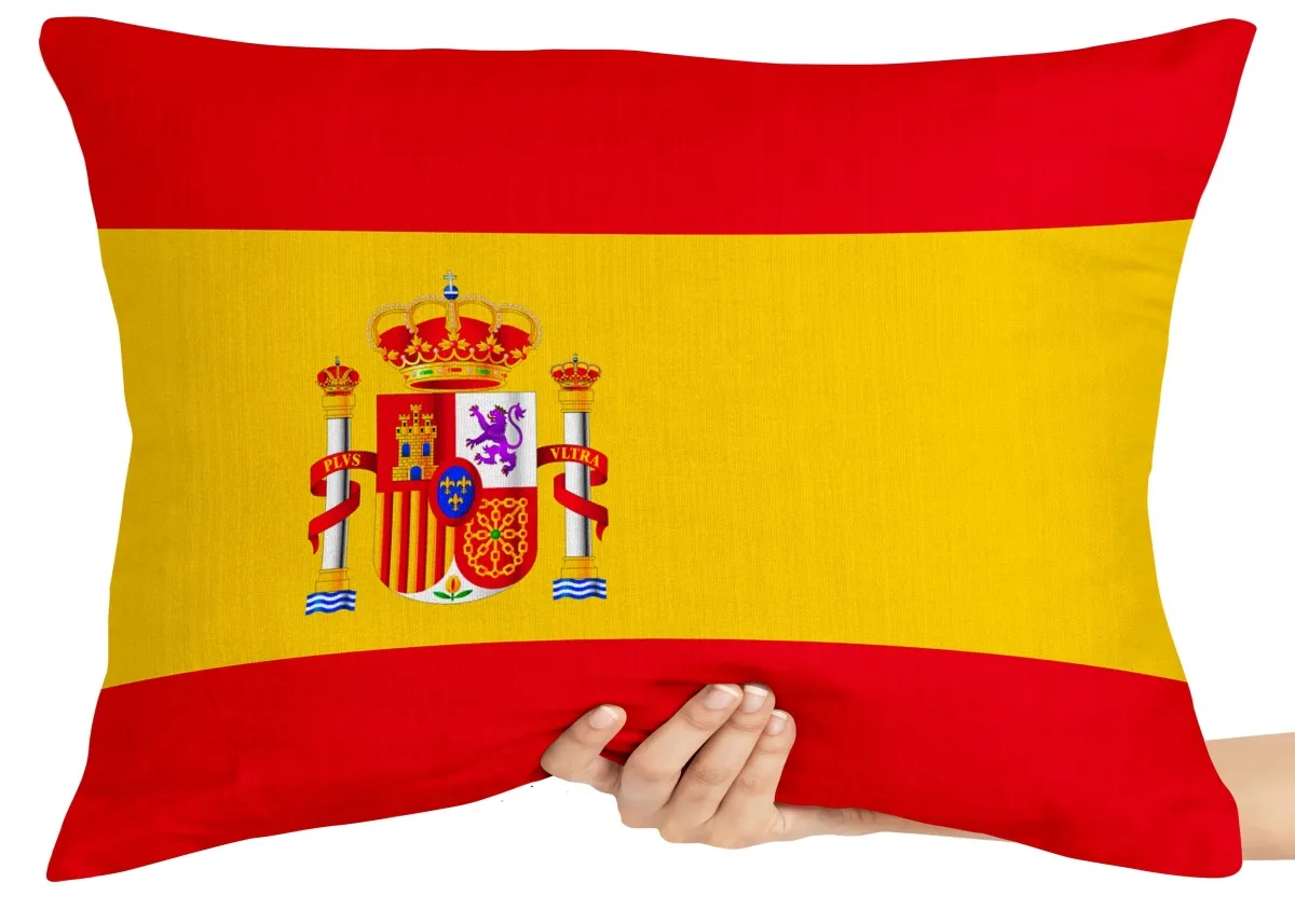 Almofada Gigante para sofá puff sala bandeira Espanha europa