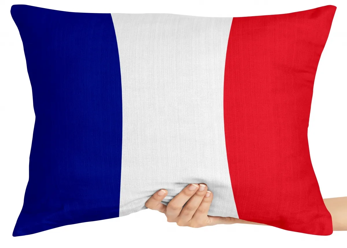 Almofada Gigante para sofá puff sala bandeira França europa Imagem