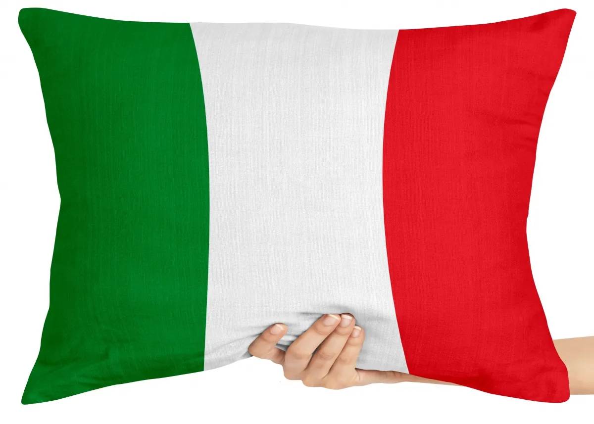 Almofada Gigante para sofá puff sala bandeira Itália italiano europa Imagem