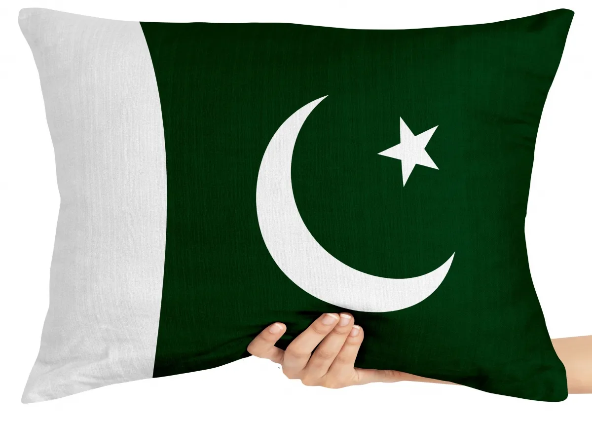 Almofada Gigante para sofá puff sala bandeira paquistão Imagem