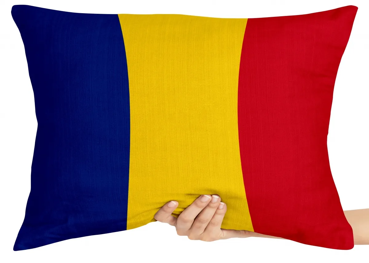 Almofada Gigante para sofá puff sala bandeira Romênia Imagem