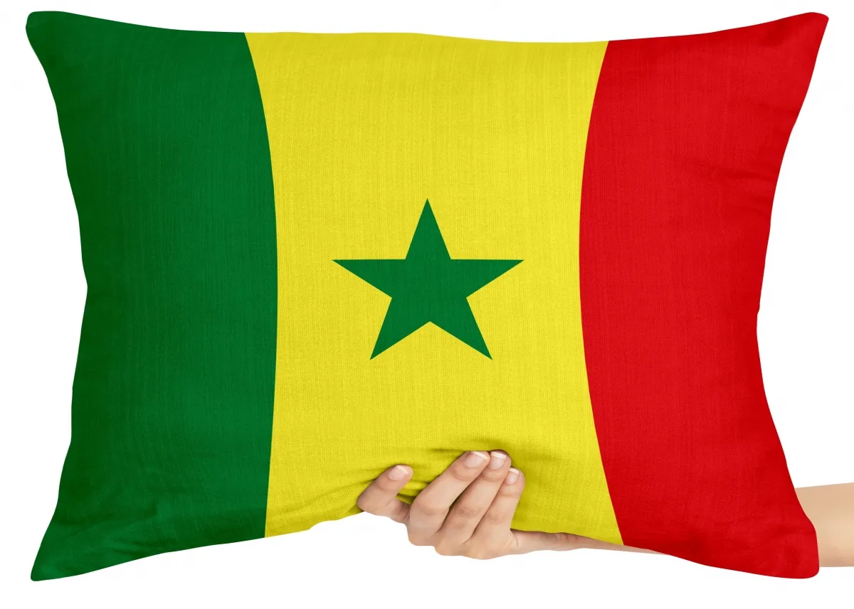 Almofada Gigante para sofá puff sala bandeira Senegal africa