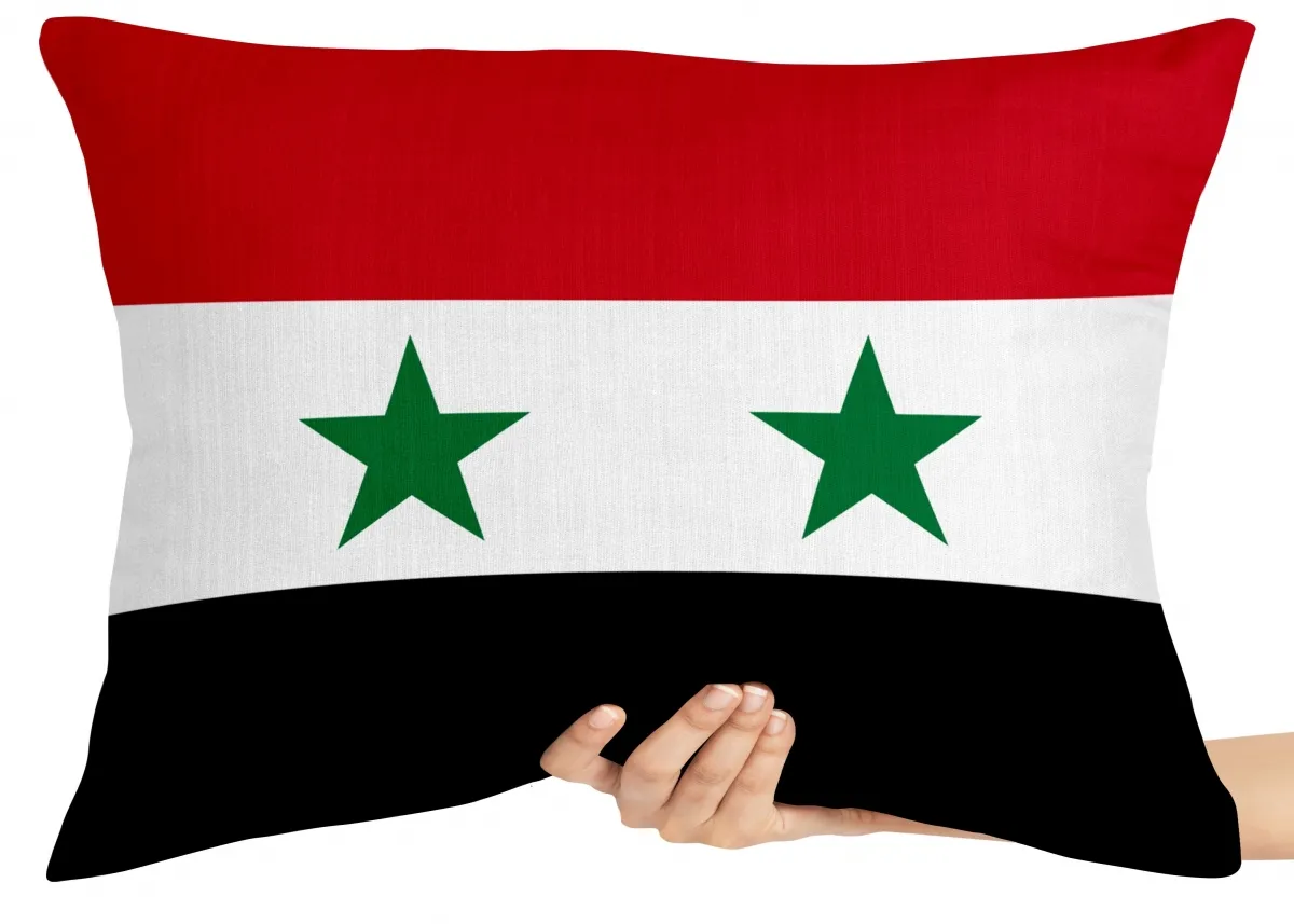 Almofada Gigante para sofá puff sala bandeira siria República Árabe Imagem