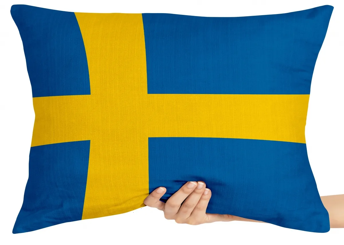 Almofada Gigante para sofá puff sala bandeira Suécia europa