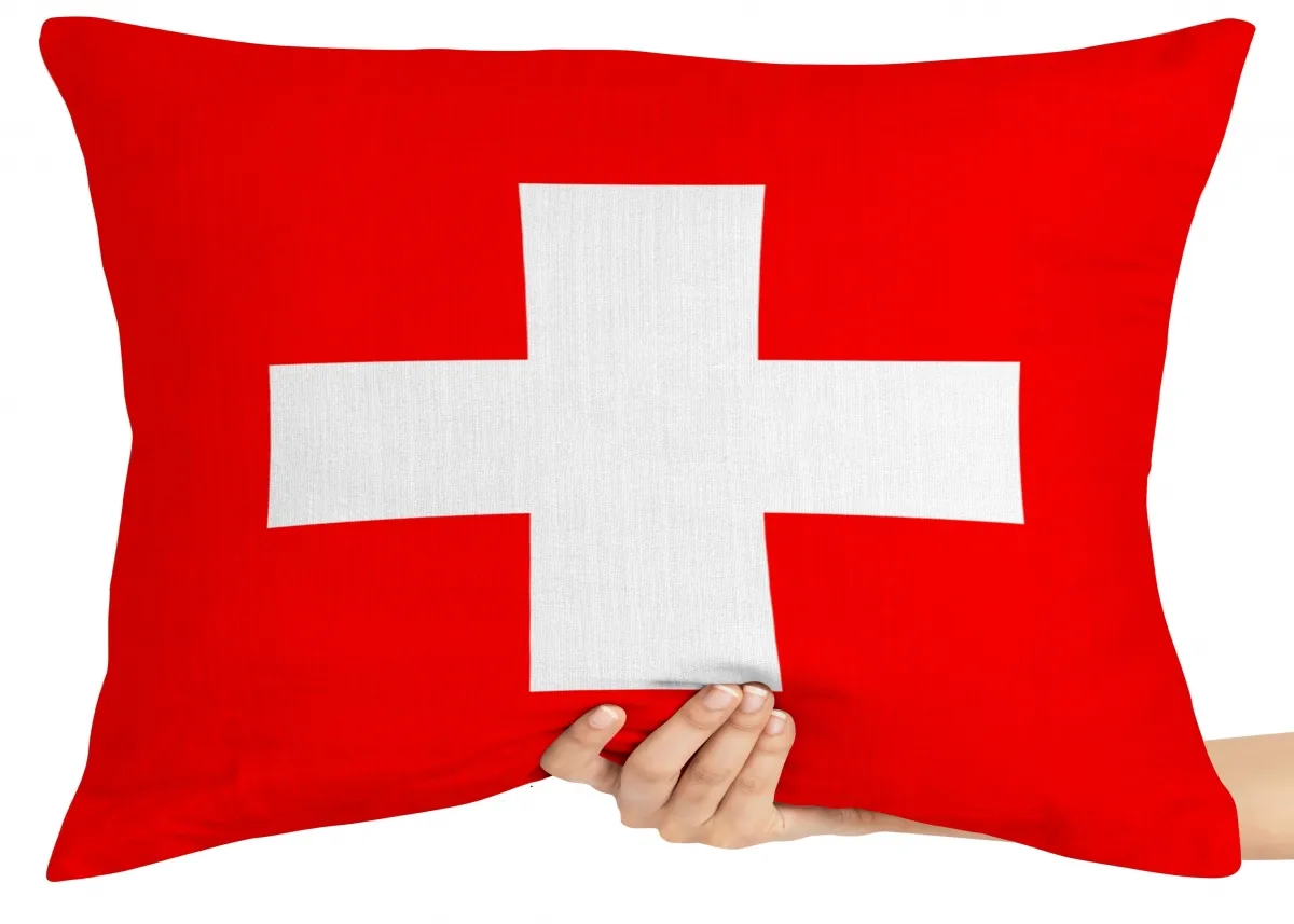 Almofada Gigante para sofá puff sala bandeira Suíça europa