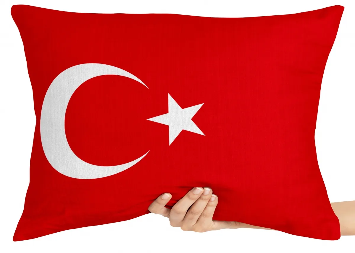 Almofada Gigante para sofá puff sala bandeira Turquia oriente medio