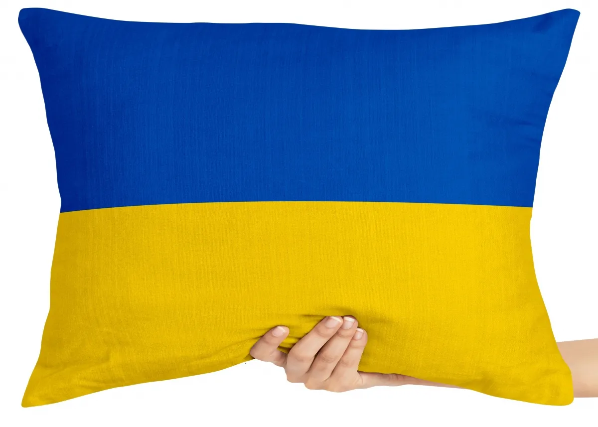 Almofada Gigante para sofá puff sala bandeira Ucrânia europa Imagem