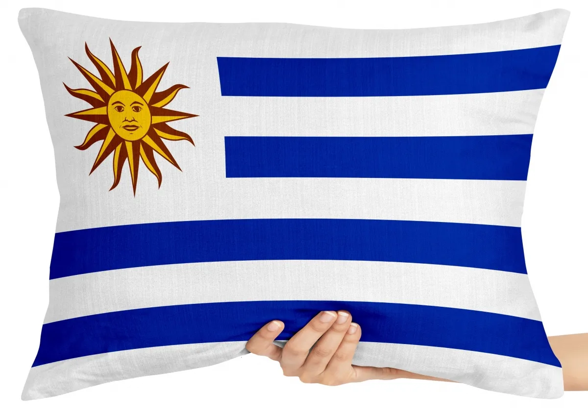 Almofada Gigante para sofá puff sala bandeira Uruguai america