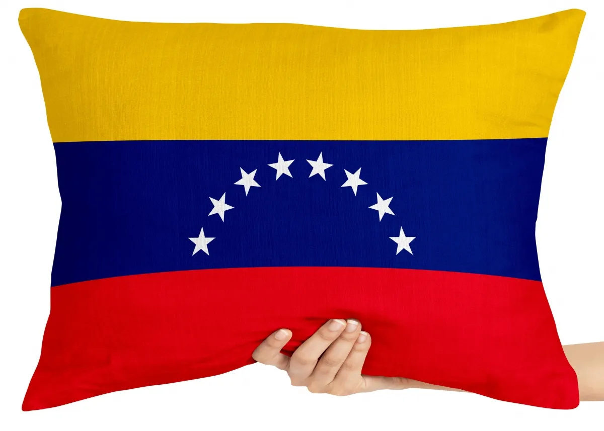 Almofada Gigante para sofá puff sala bandeira Venezuela Imagem