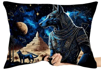 Almofada Gigante para sofá puff sala Anubis pirâmide Egito