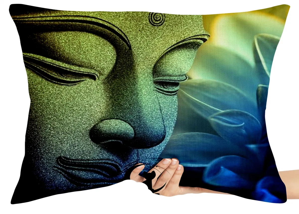 Almofada Gigante para sofá puff sala Buda rosto Sidarta Gautama
