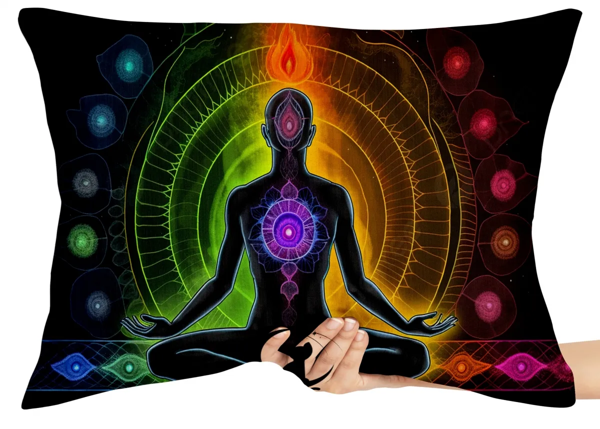 Almofada Gigante para sofá puff sala Chakras reiki yoga Imagem