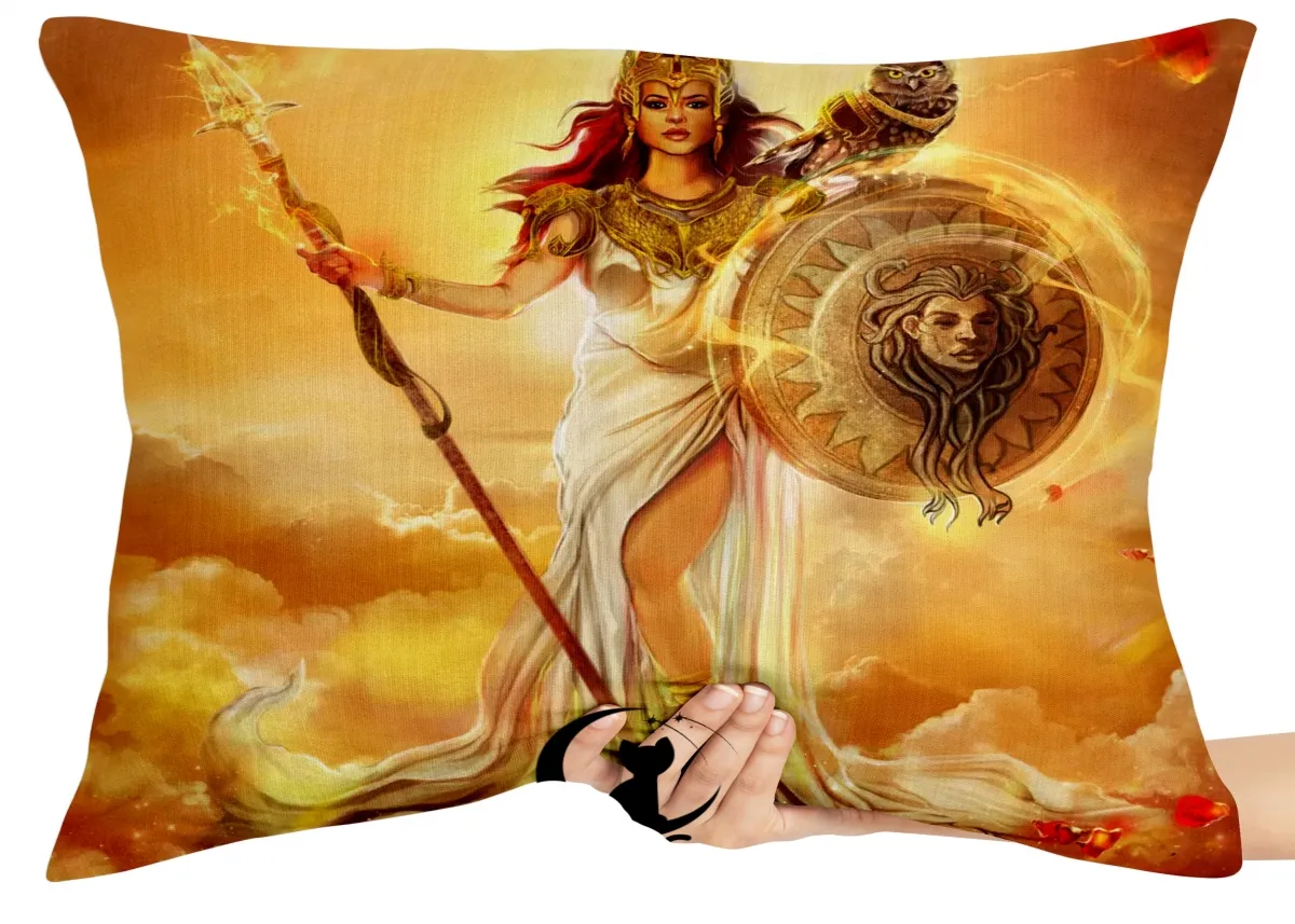 Almofada Gigante para sofá puff sala Deusa Athena Mitologia Imagem