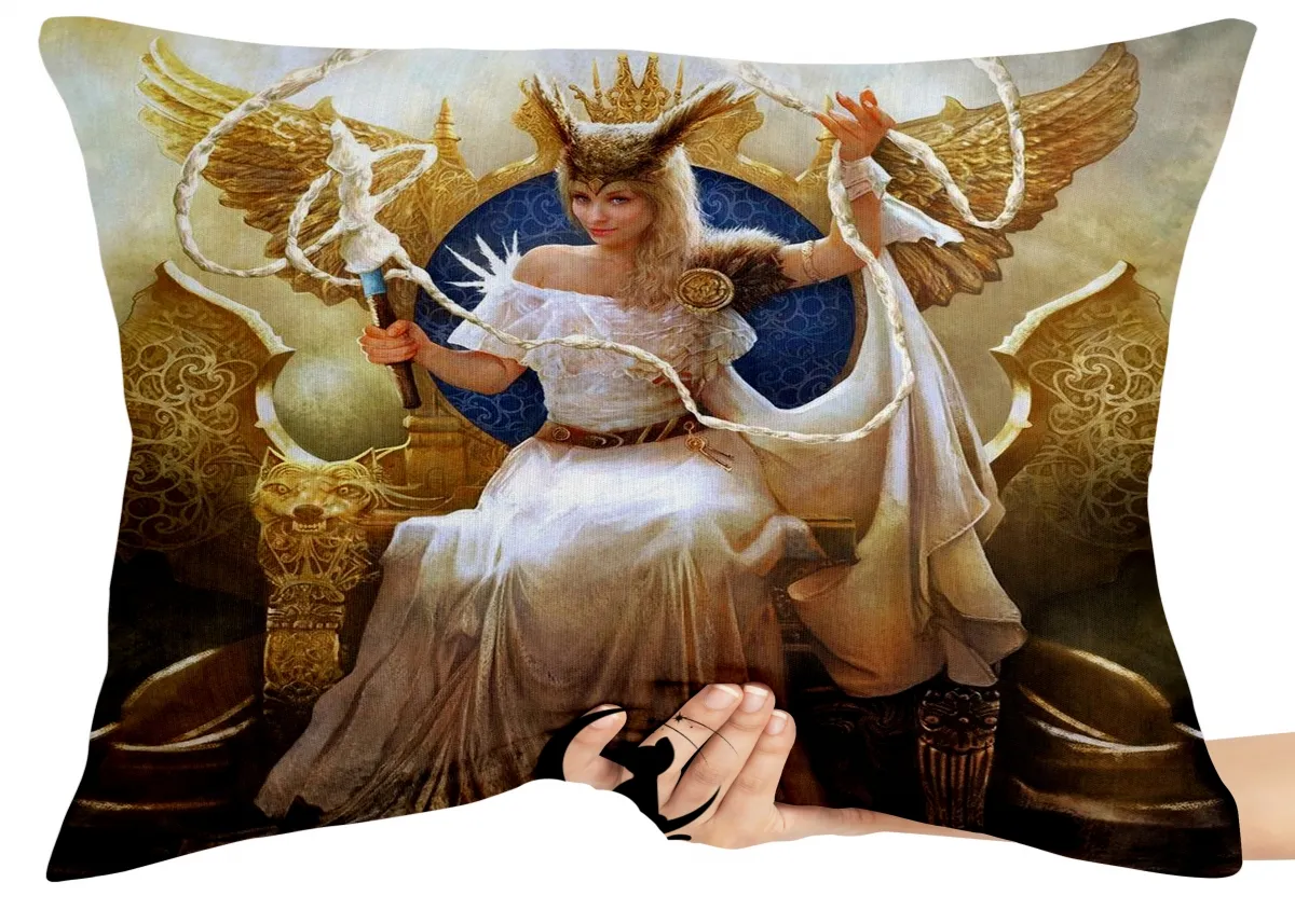 Almofada Gigante para sofá puff sala Deusa nórdica Frigga Thor