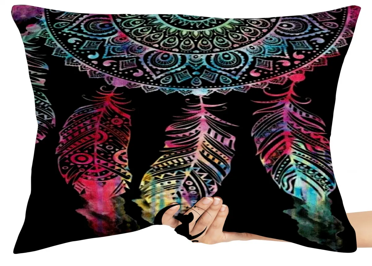 Almofada Gigante para sofá puff Filtro dos sonhos colorido