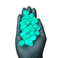 Batoque SILICONE Verde com Base M  - PCT 250 Unid